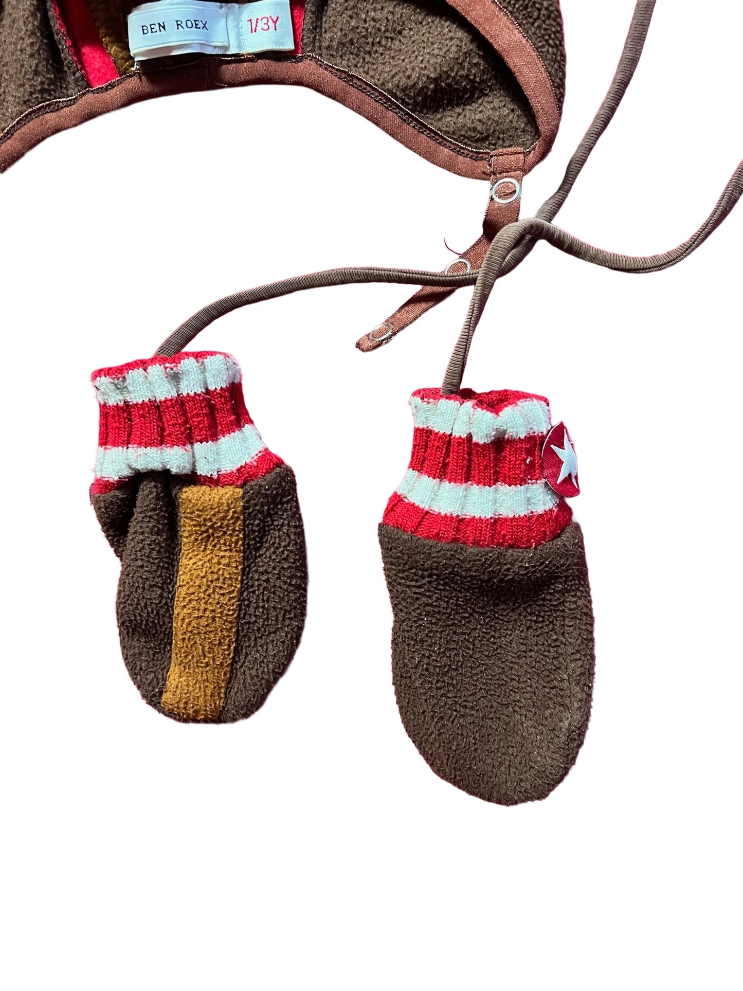VINTAGE PILOT HAT & MITTENS SET