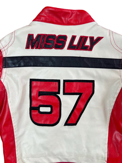 MISS LILY VINTAGE FAUX LEATHER JACKET