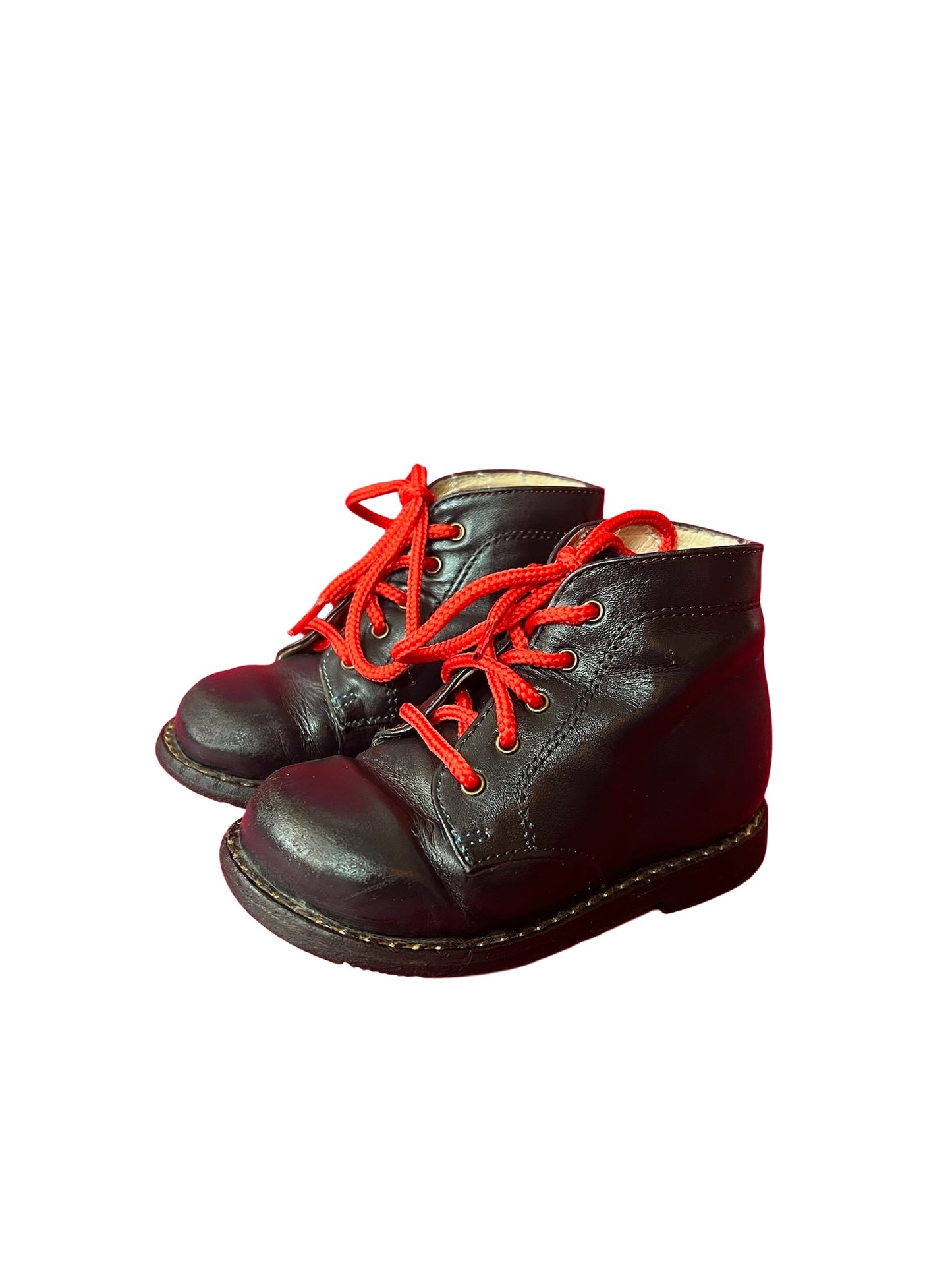 VINTAGE LEATHER LACE-UP BOOTS