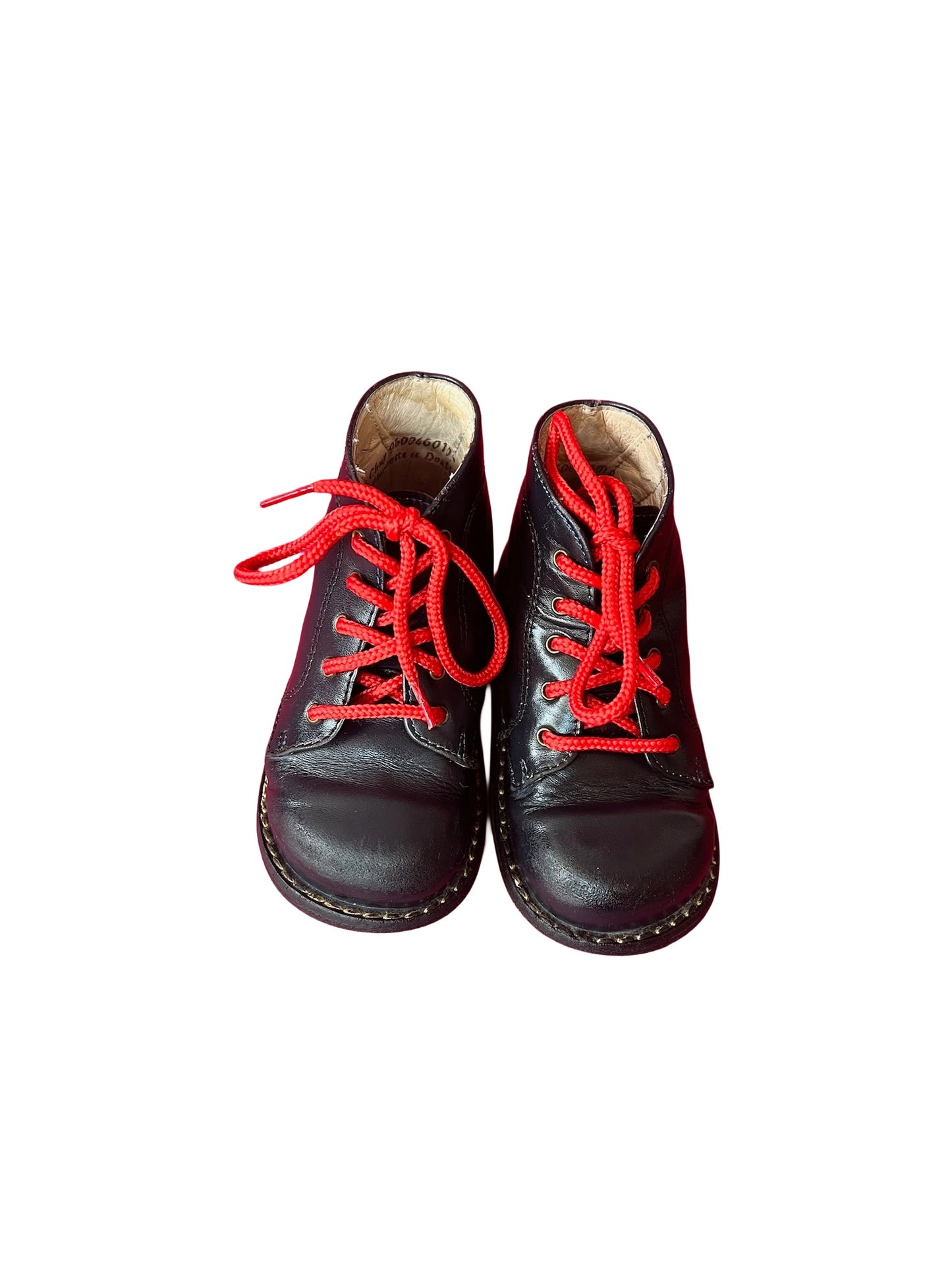 VINTAGE LEATHER LACE-UP BOOTS