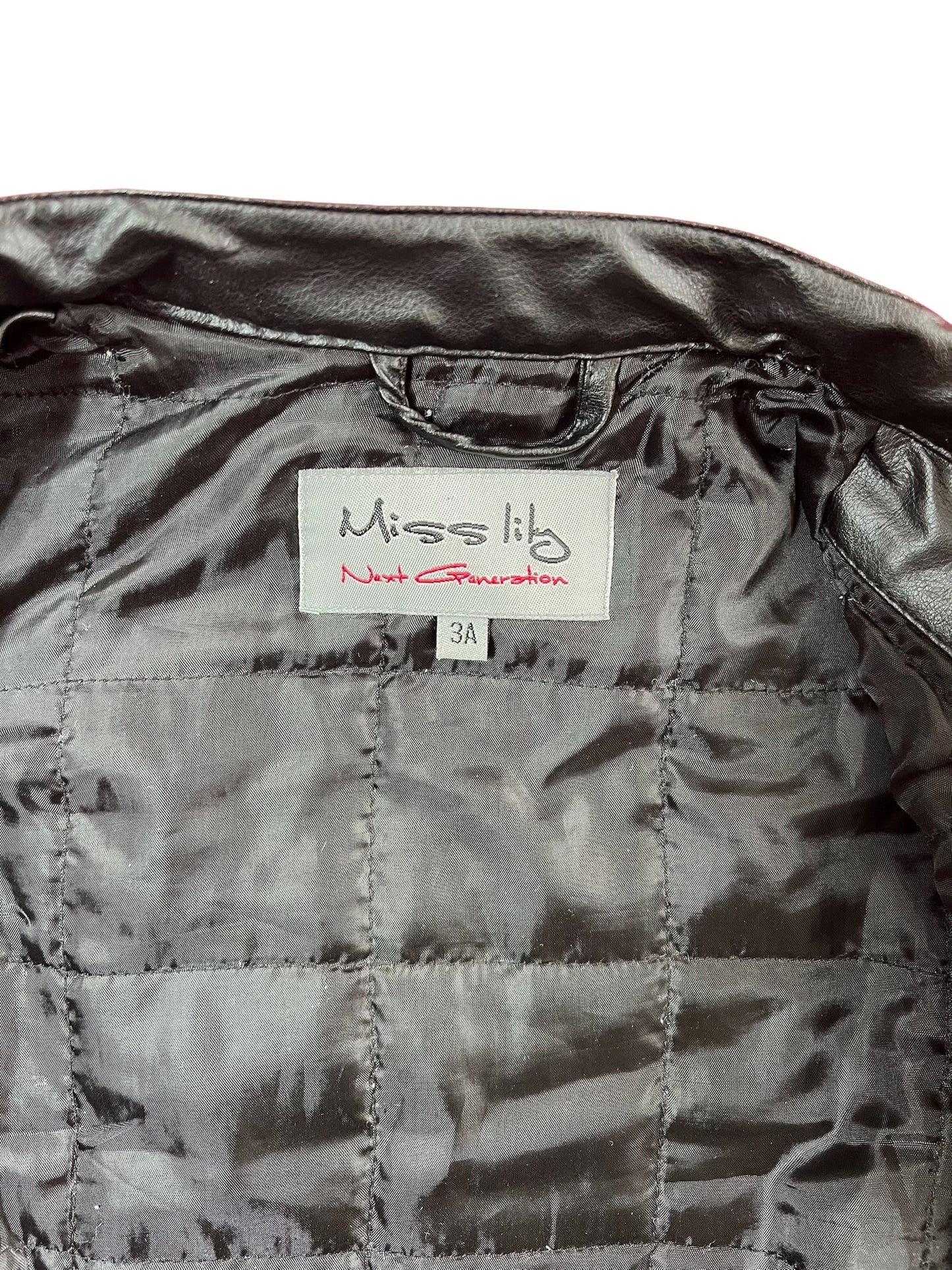 MISS LILY VINTAGE FAUX LEATHER JACKET