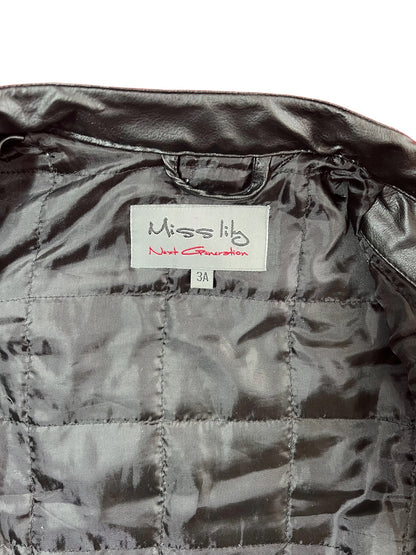 MISS LILY VINTAGE FAUX LEATHER JACKET