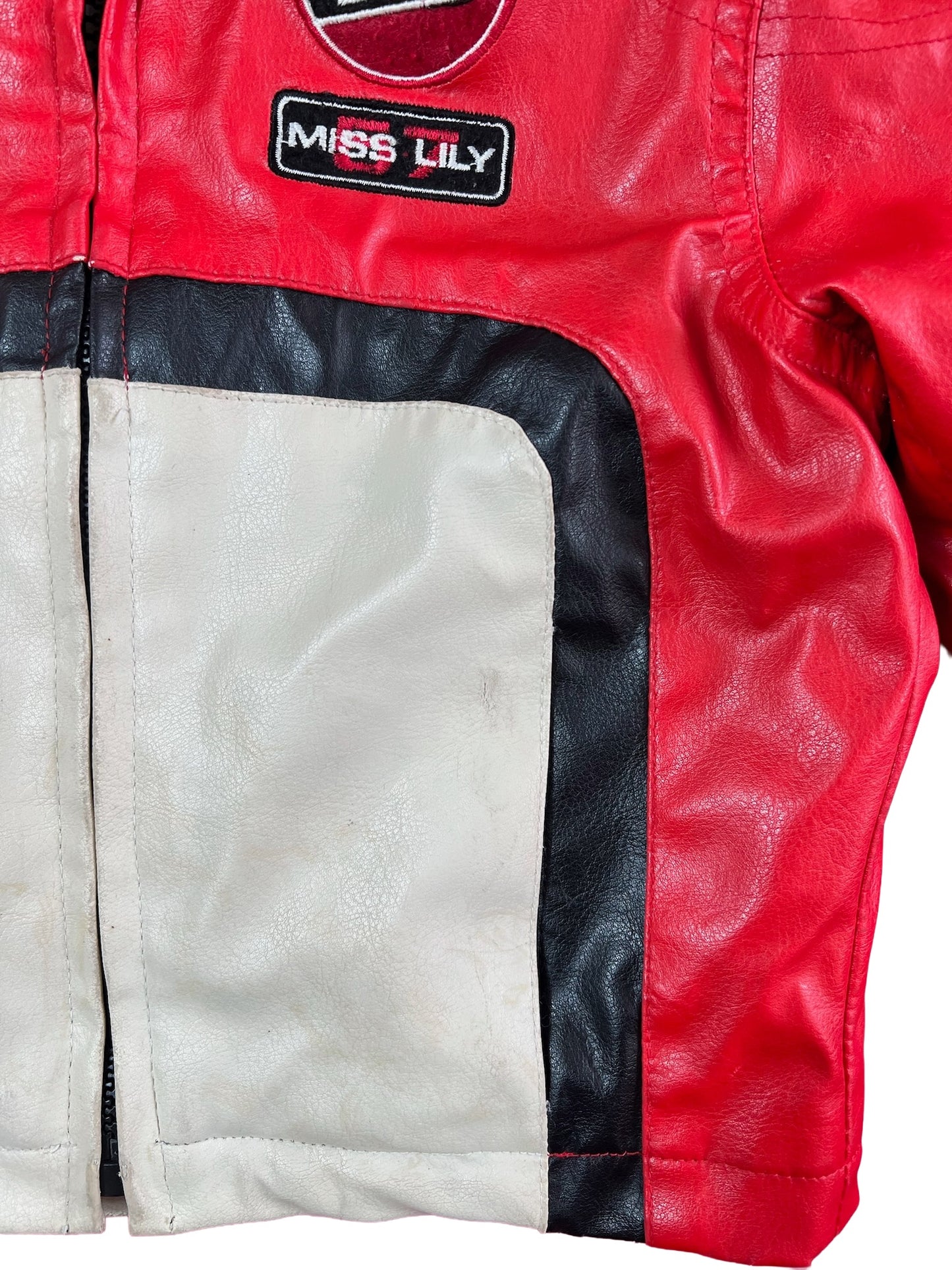 MISS LILY VINTAGE FAUX LEATHER JACKET