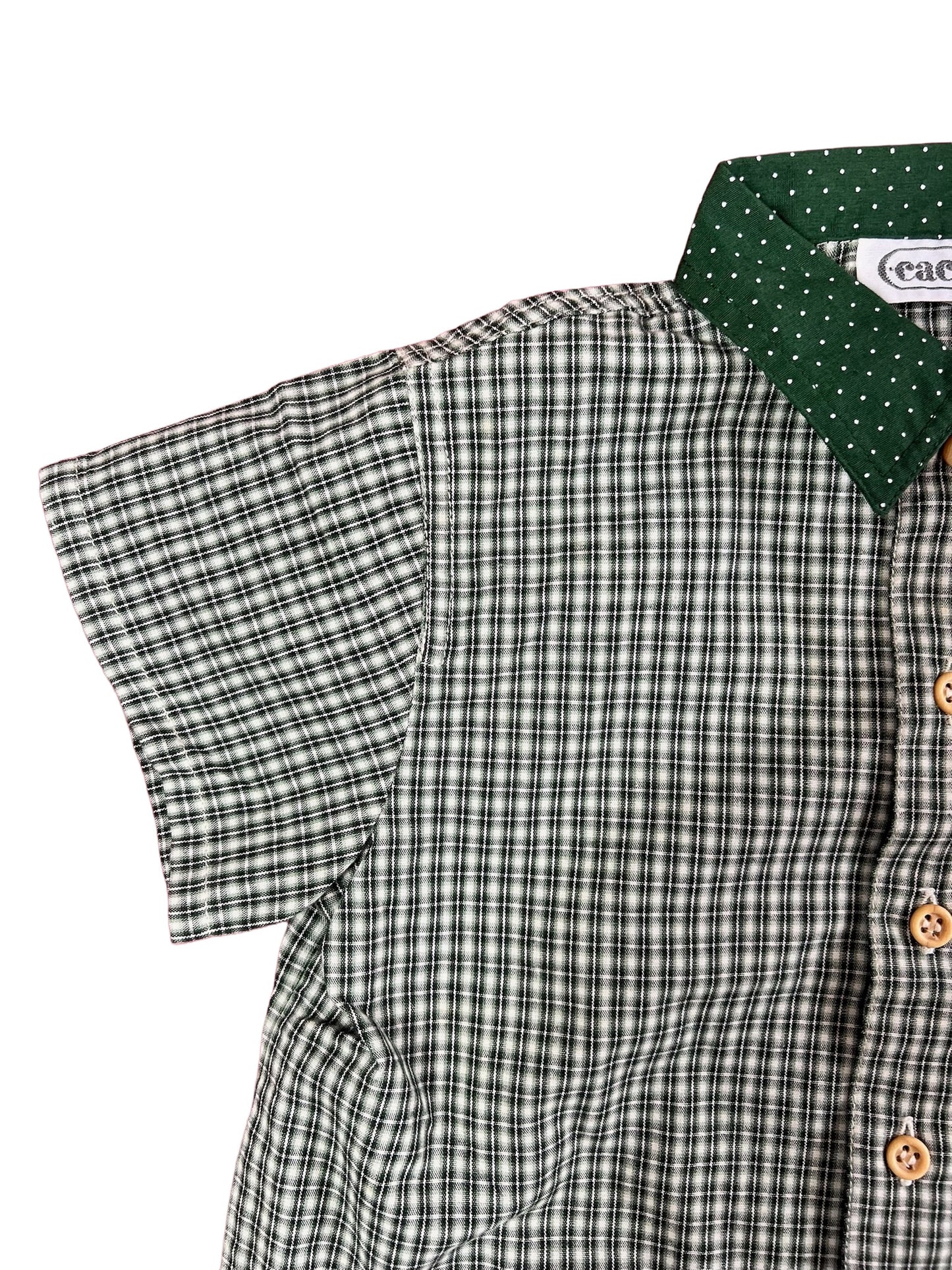 CACHAREL VINTAGE CHECK SHIRT WITH CONTRAST COLLAR