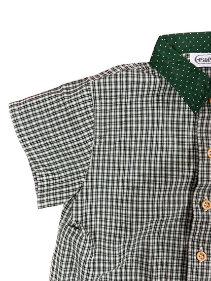 CACHAREL VINTAGE CHECK SHIRT WITH CONTRAST COLLAR
