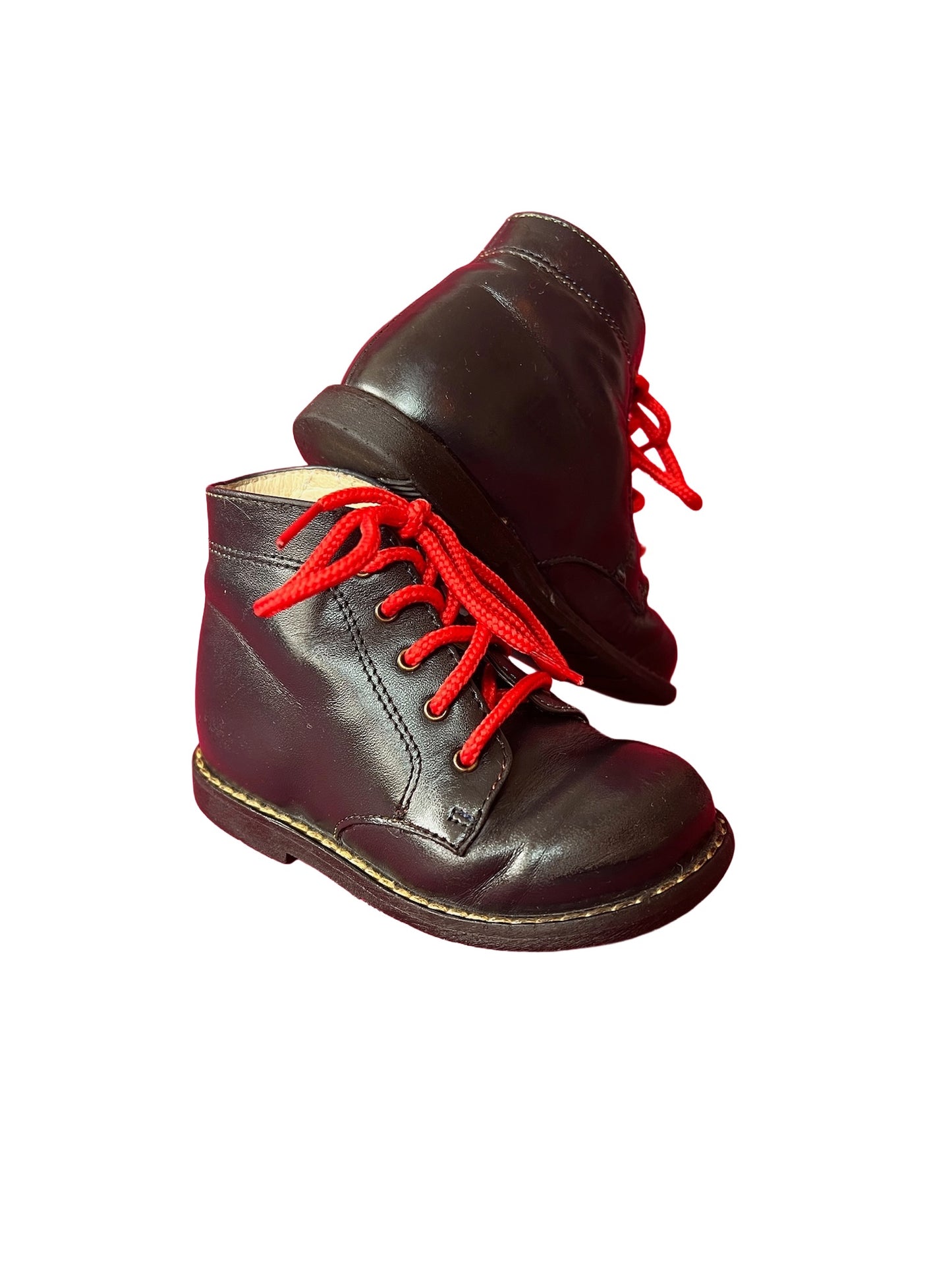 VINTAGE LEATHER LACE-UP BOOTS